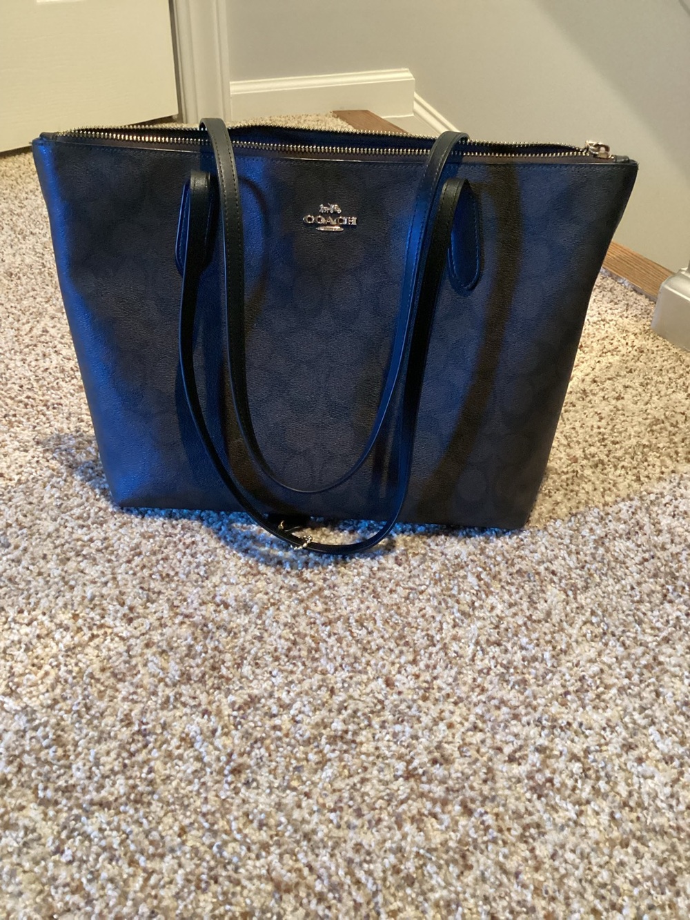 Coach Brown Signature Tote Shoulder Bag